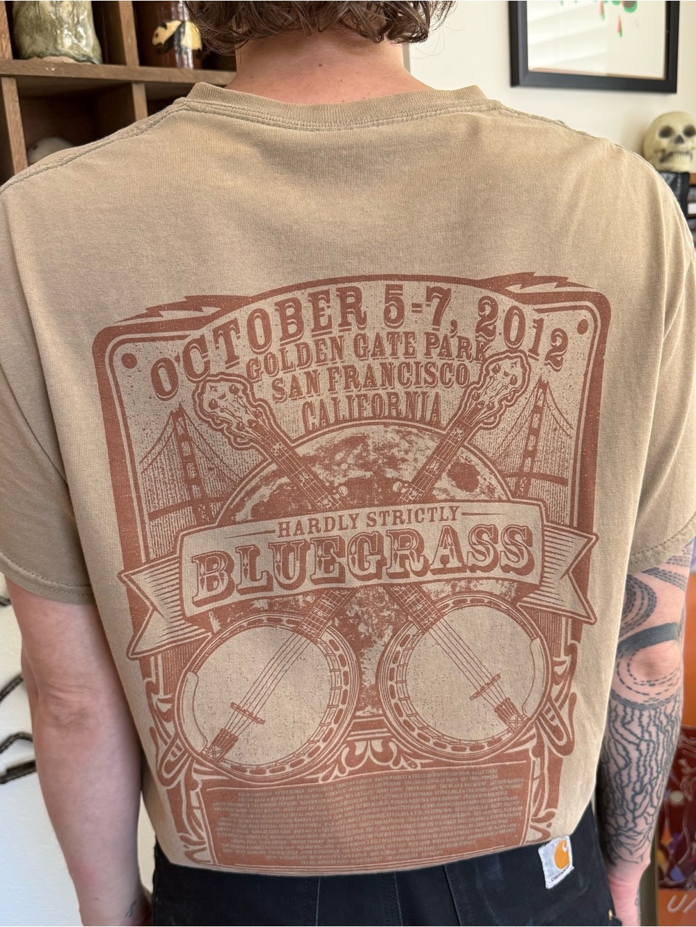Hardly Strictly Bluegrass 2012 Music Festival S/S Graphic Tee ~ Size Medium - Picture 2 of 11